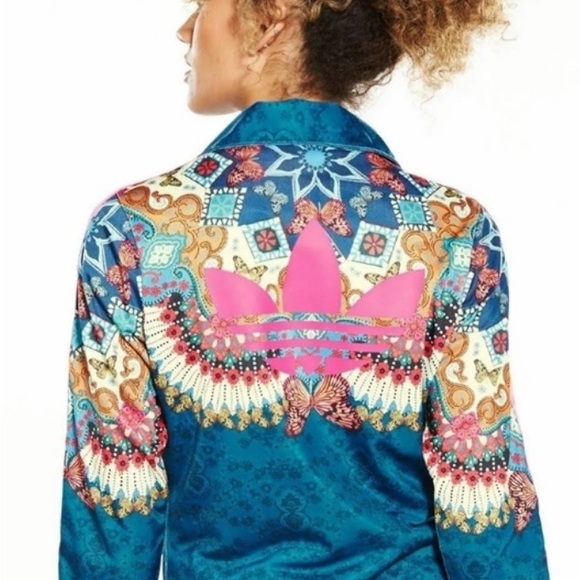 Adidas and FARM RIO Borbomix Multicolor Track Jacket Size Medium - Picture 4 of 10